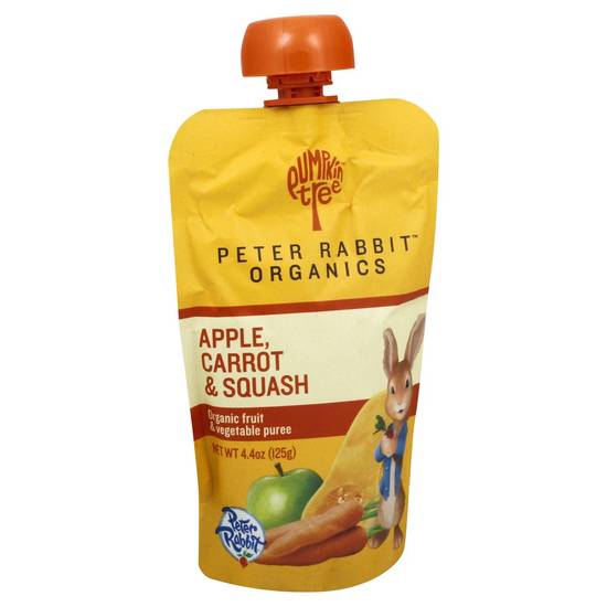 Organic Apple Carrot & Squash Puree Peter Rabbit 4.4 oz