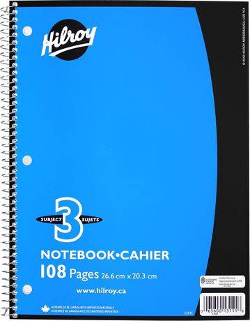 Hilroy 3 Subject Notebook (1 unit)