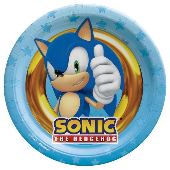 Sonic 7 Inch Round Paper Plate 8 ct
