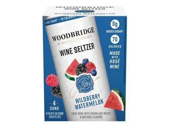 Woodbridge Wildberry Watermelon Rose Wine Hard Seltzer (4x 12oz cans)