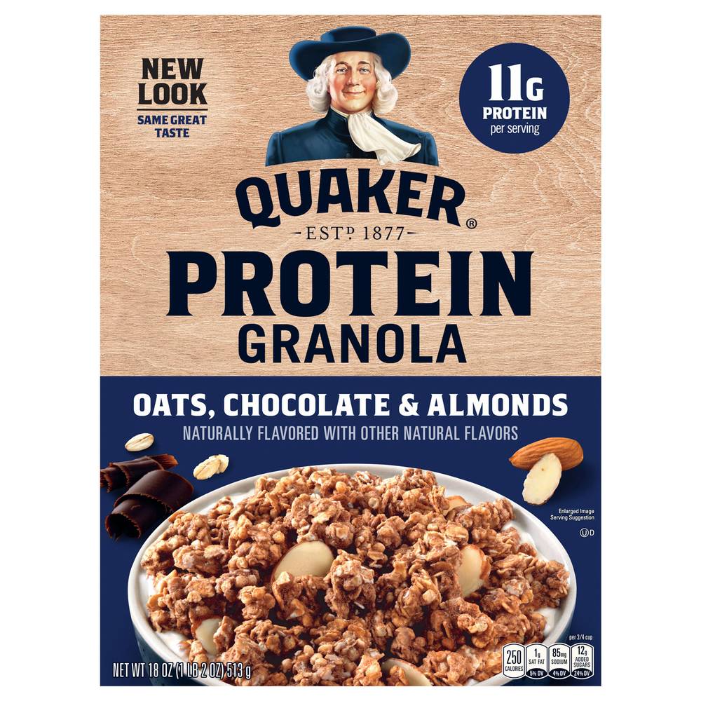 Quaker Oats Chocolate & Almonds Protein Granola (18 oz)