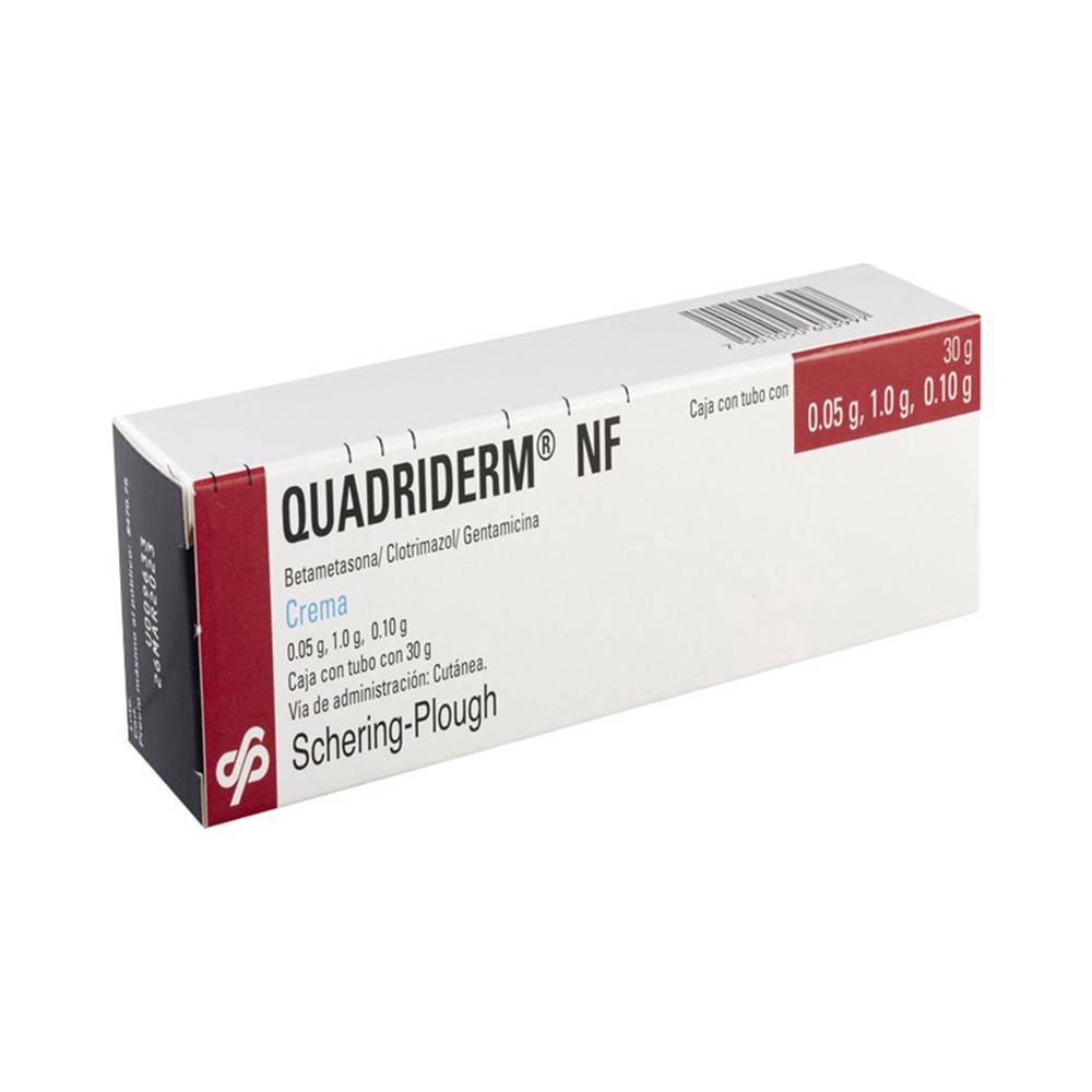 Schering-plough quadriderm nf betametasona clotrimazol gentamicina crema (30 g)
