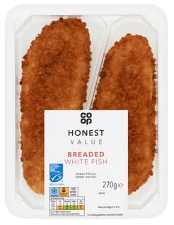 Co-op Honest Value Breaded White Fish 270g
