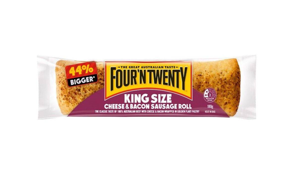 Four'n Twenty King Size Cheese and Bacon Sausage Roll 180g