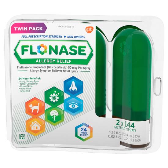 Flonase Allergy Relief Metered Sprays (2 x 0.6 fl oz)