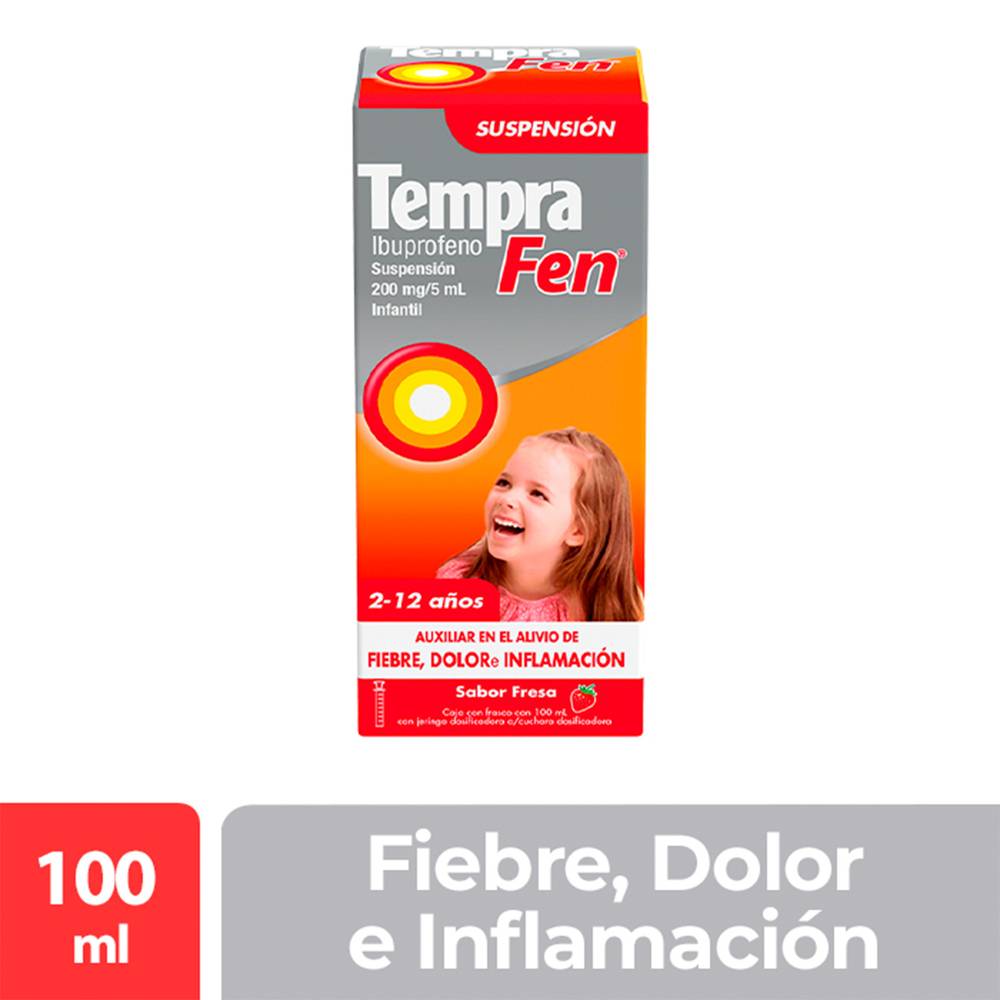 Tempra · Ibuprofeno infantil fen suspensión sabor fresa (100 g)