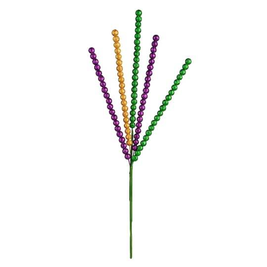 20" Glittery Mardi Gras Berry Pick By Celebrate It