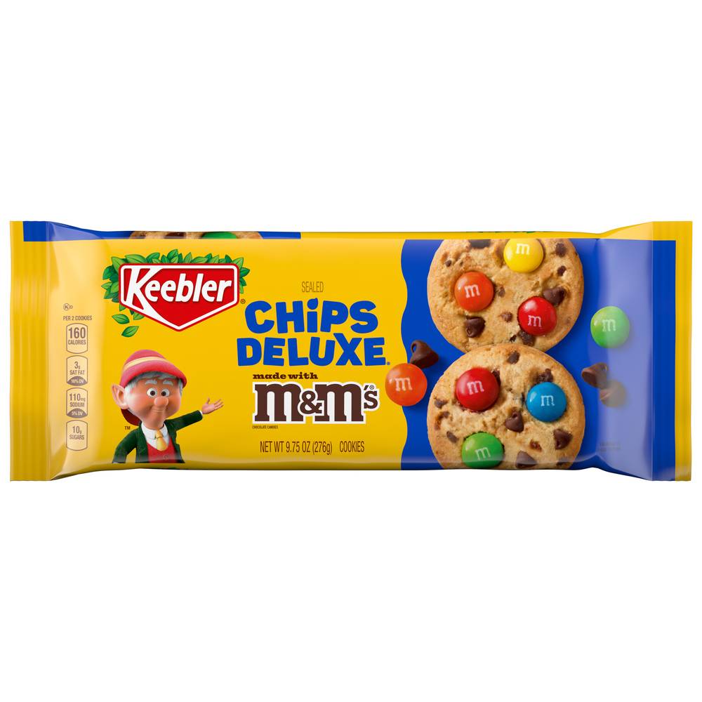 Keebler Chips Deluxe M&M's Milk Chocolate Cookies (9.75 oz, 18 ct)