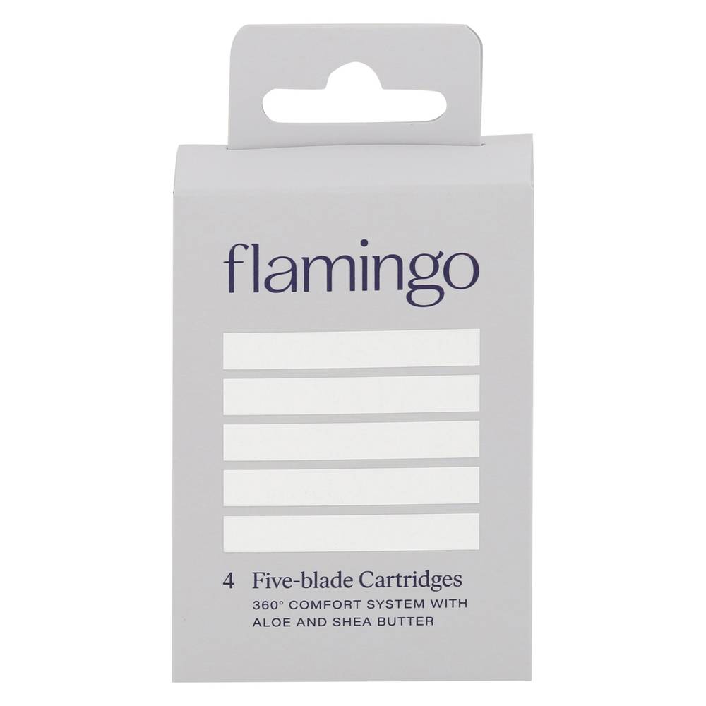 Flamingo 5-Blade Cartridges With Aloe & Shea Butter (3.2 oz)