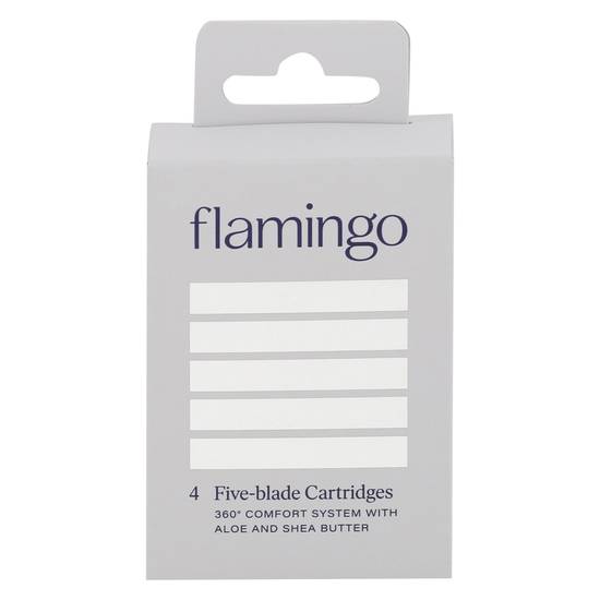 Flamingo 5-blade Cartridges With Aloe & Shea Butter (4 ct)