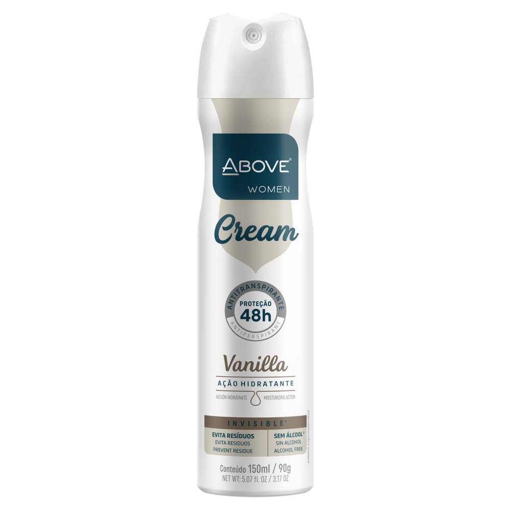 Above · Antitranspirante aerosol invisible cream - Vanilla - Femenino (150 ml)