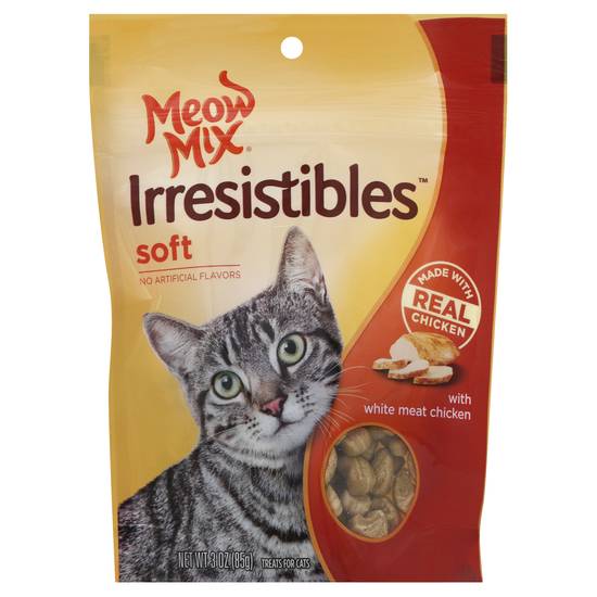 Meow Mix Irresistibles Soft With White Meat Chicken Treats For Cats