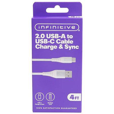 Infinitive 2.0 Usb-A To Usb-C Charge and Sync (4 ft)