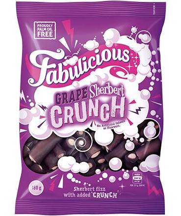 RJ's fabulicious crunch grape 180g