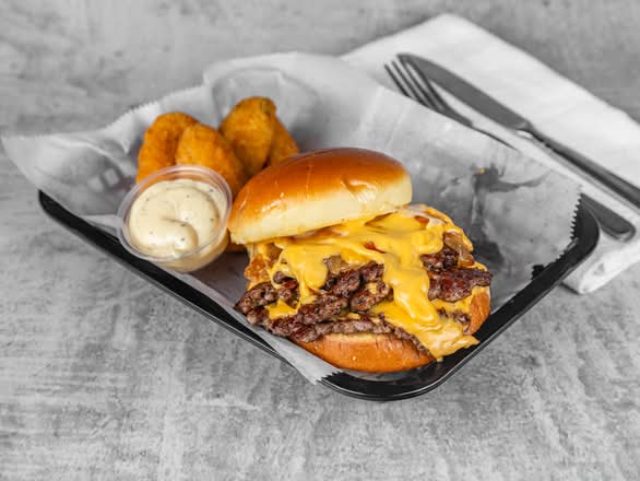 Triple smash burger