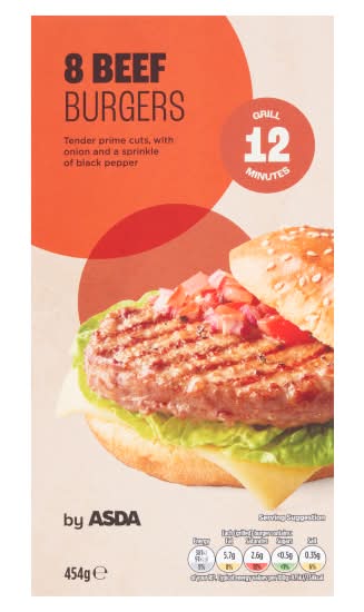 ASDA Beef Burgers (8 pack)