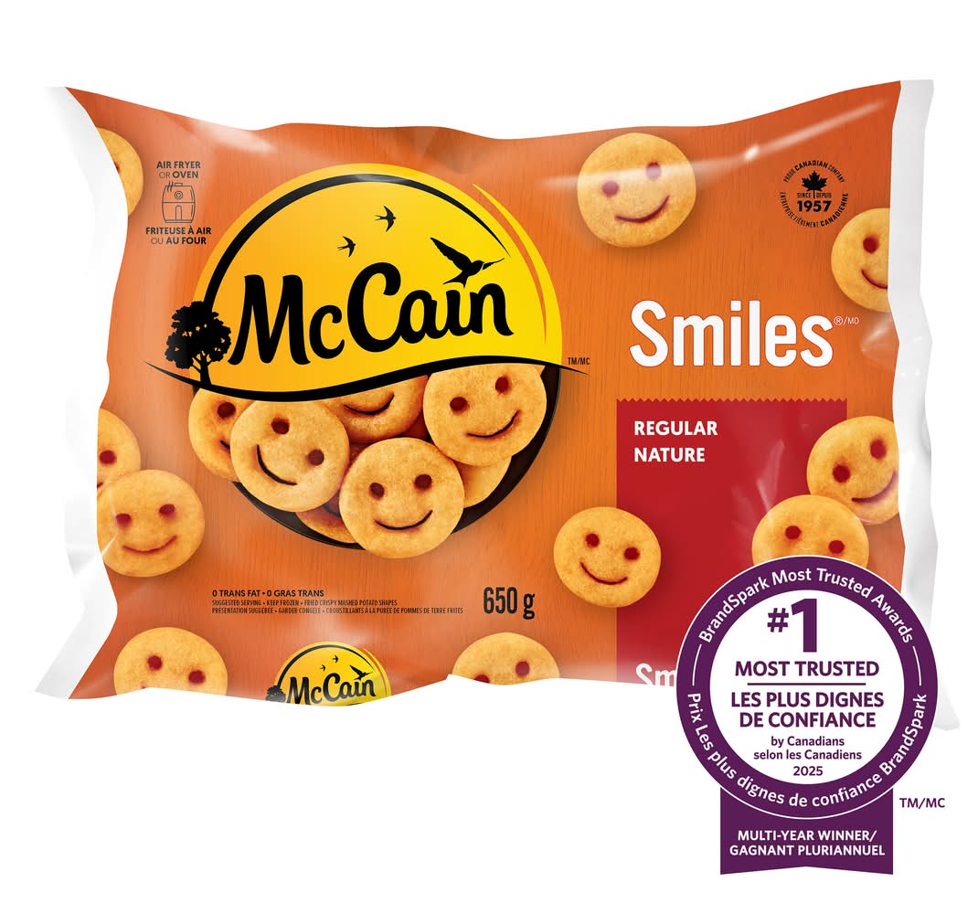 McCain Smiles Fried Crispy Mashed Potato Shapes (650 g)