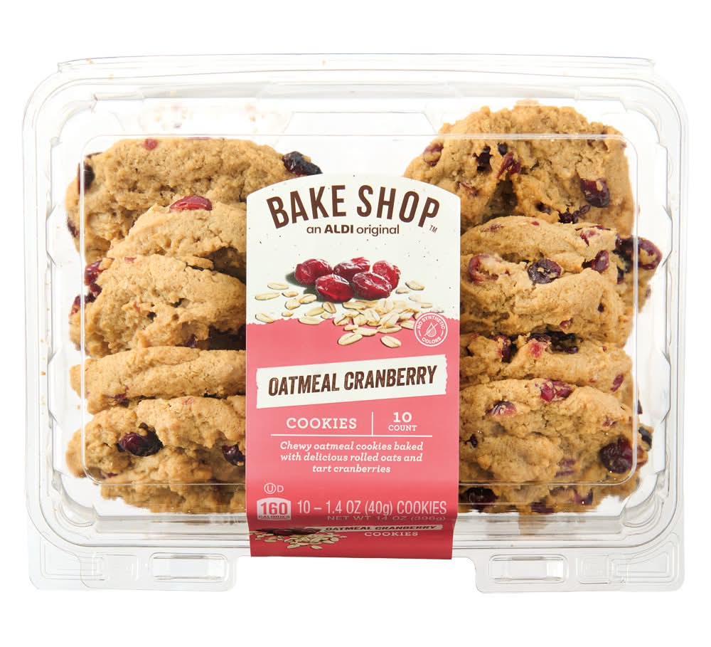 Bake Shop Oatmeal Cookies, Cranberry (10 x 1.4 oz)