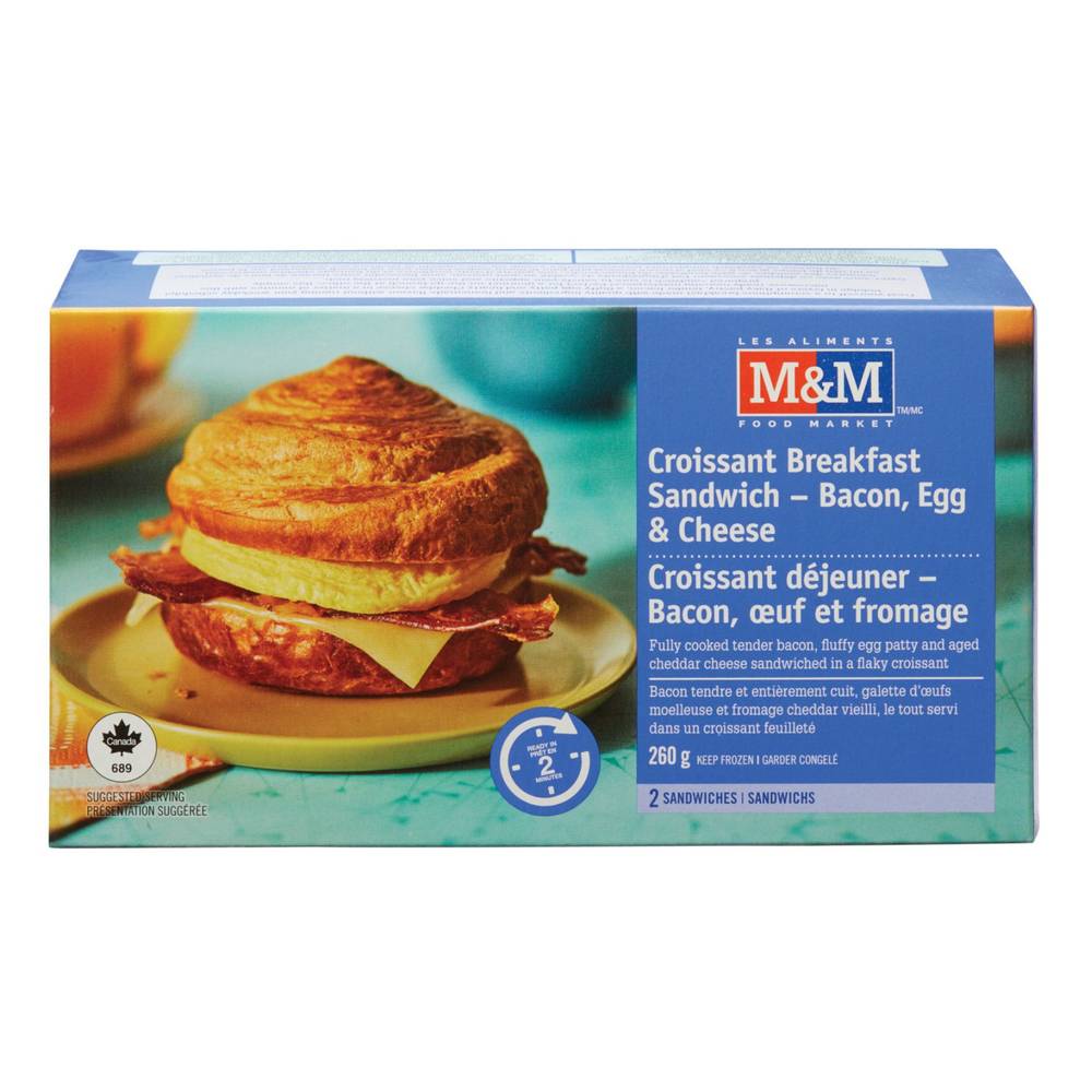 M&M Food Market Croissant Breakfast Sandwich