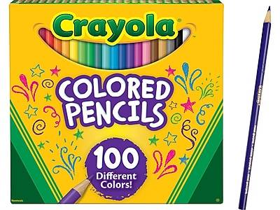 Crayola Colored Pencils, Vibrant Colors, Sharpened, Adult Coloring (100 ct)