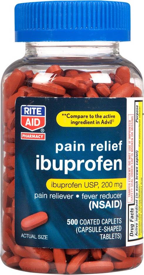 Rite Aid Pain Relief Ibuprofen Coated Caplets (500 ct)