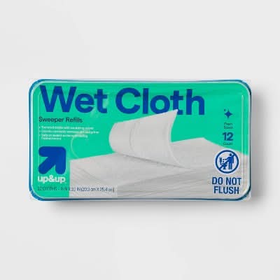 up&up Floor Sweeper Wet Mopping Cloths Refills (12 ct)
