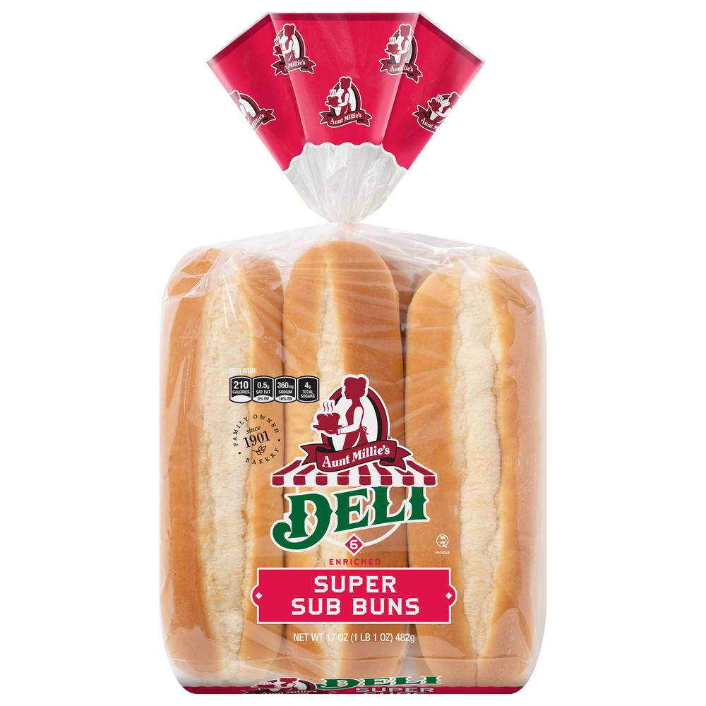 Aunt Millie's Deli Super Sub Buns (6 ct)