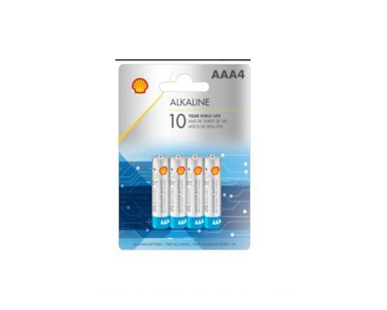 Shell Alkaline Aaa Batteries (4 ct)