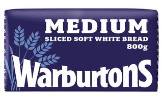 Warburtons Medium Sliced Soft White Bread 800g