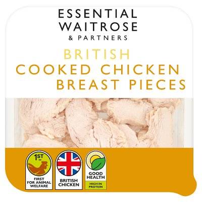 Essential Waitrose & Partners British Cooked Chicken Breast Pieces