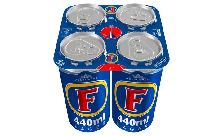 Fosters 3.7% Lager 4 x 440ml Cans (404944)