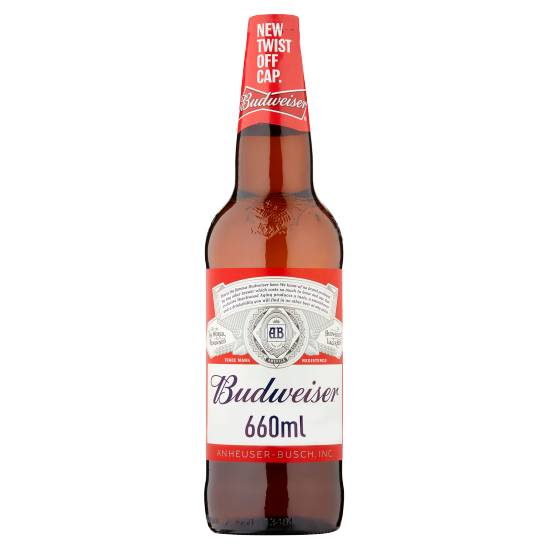 Budweiser Lager Beer Bottle (660ml)