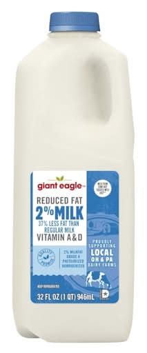 Giant Eagle Reduced Fat Milk (32 fl oz)