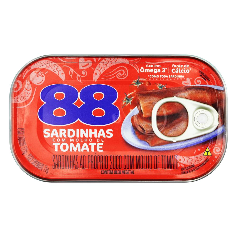 88 Sardinhas com molho de tomate