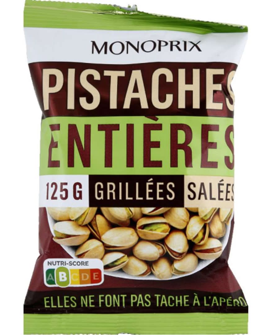 Monoprix - Pistaches entières grillées salées (125g)