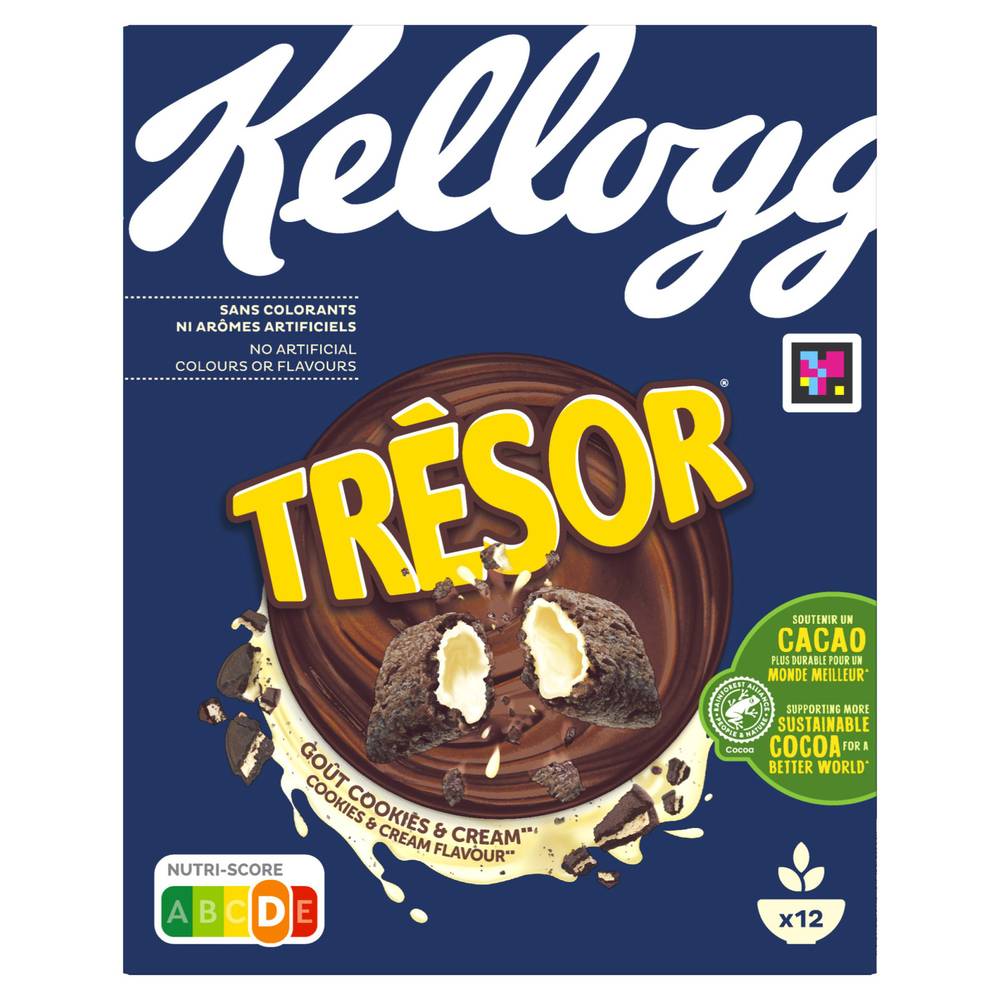 Céréales Trésor cookie et cream KELLOGG'S - la boite de 375g