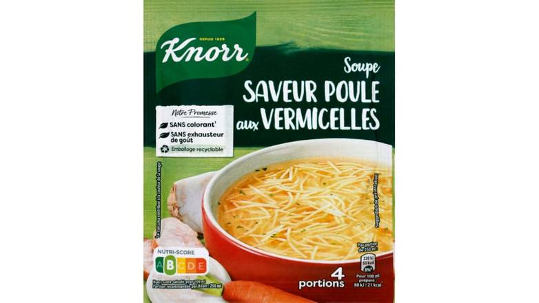 Knorr Poule aux vermicelles, soupe déshydratée, pour 4 portions Le sachet de 63g