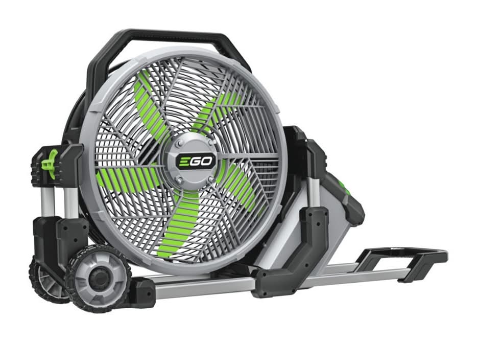 EGO 18-in 56 -Volt 5 -Speed High Velocity Indoor/Outdoor Grey Misting Floor Fan Charger Not Included