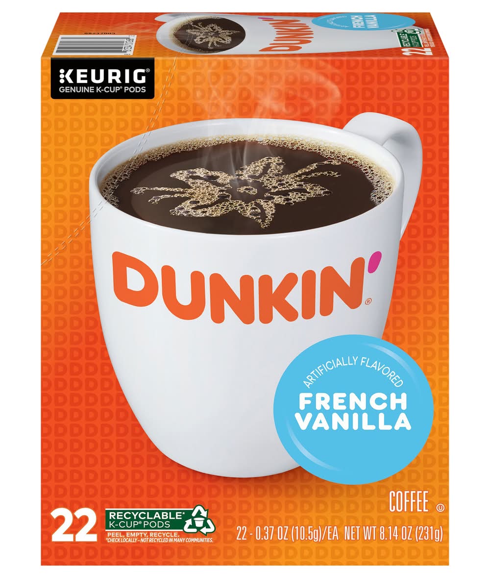 Dunkin' French Vanilla K-Cup Coffee Pod