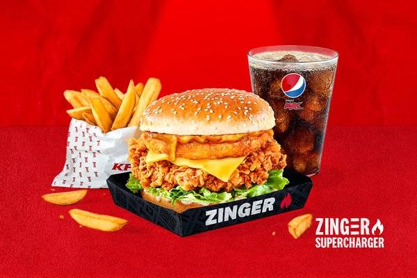 Zinger Supercharger Tower Burger Meal 🔥