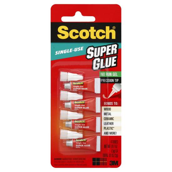 Scotch Single-Use Super Glue (4 tubes)
