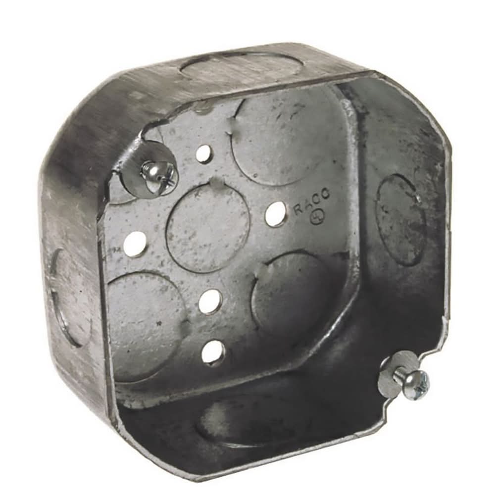 Hubbell RACO Galvanized steel New work/Old work Octagonal Electrical Box