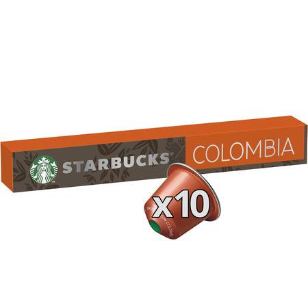 Café capsules Compatible Nespresso Origin Colombia intensité 7 By Nespresso STARBUCKS - 10 capsules