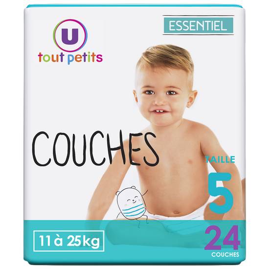 U Tout Petits - Couche essentiel taille 5 (24 pièces)