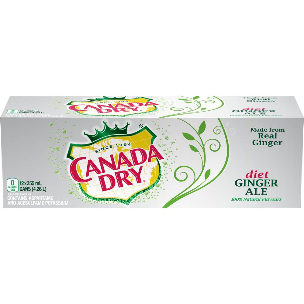 Canada Dry Diet Ginger Ale (12 x 355 ml)