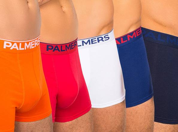 Palmers pack 5 boxer medio algod n color surtido. talla xxl