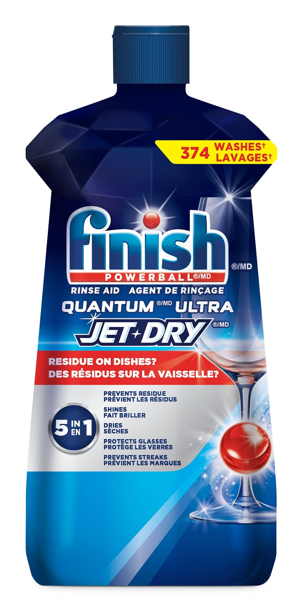 Finish Quantum - Jet Dry Agent De Rinçage 374 Lavages / Finish Quantum Jet-Dry Ultra Rinse Agent 374 Washes