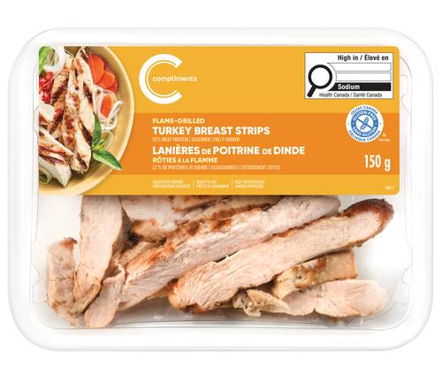 Compliments Lanieres De Dinde Poitrine 150 G / Compliments Turkey Breast Strips 150 g