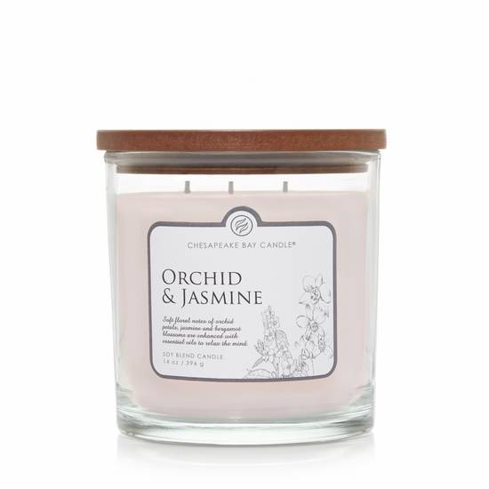 Chesapeake Bay Candle Botany Collection, 3 Wick Jar Candle, Orchid & Jasmine (14 oz)