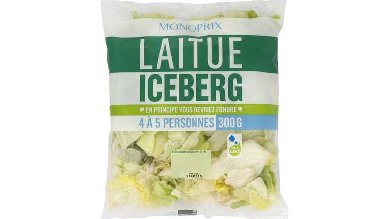 Monoprix Laitue Iceberg Le sachet de 300g